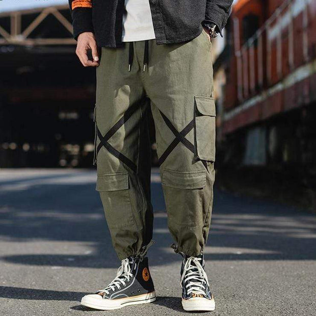 Cross Out Harem Pants Streetwear Brand Techwear Combat Tactical YUGEN THEORY