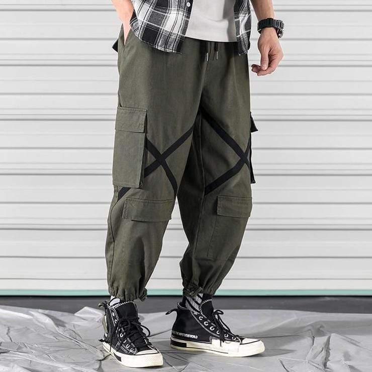 Cross Out Harem Pants Streetwear Brand Techwear Combat Tactical YUGEN THEORY