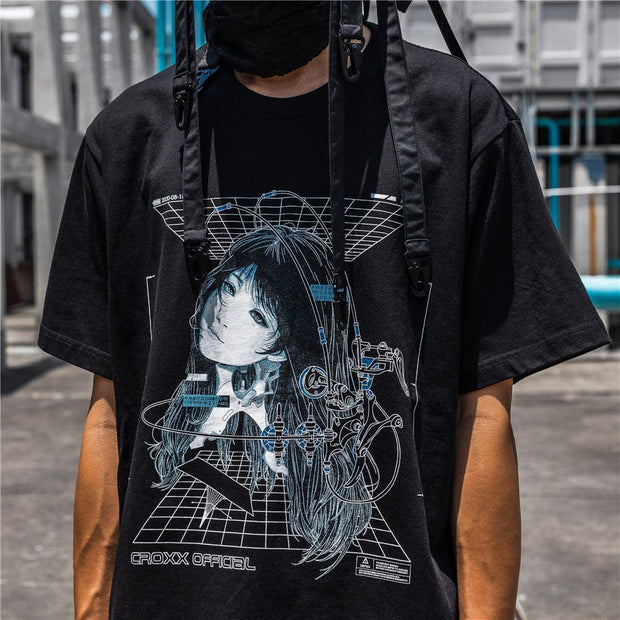 CROXX  Cyber Punk T-Shirt Streetwear Brand Techwear Combat Tactical YUGEN THEORY