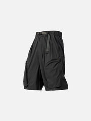 Curved Zip Pocket Cargo Shorts Streetwear Brand Techwear Combat Tactical YUGEN THEORY