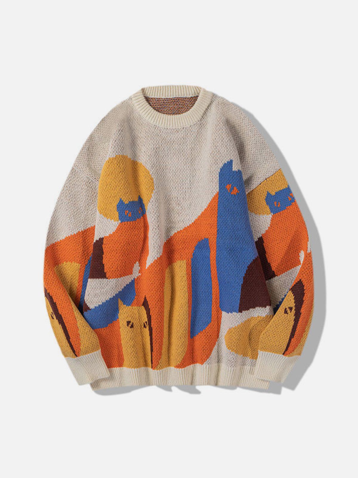 Cute Animal Knit Sweater Streetwear Brand Techwear Combat Tactical YUGEN THEORY