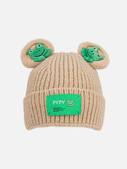 Cute Cartoon 3D Frog Knitting Hat Streetwear Brand Techwear Combat Tactical YUGEN THEORY