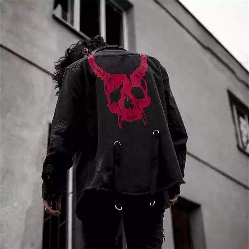 Cyber Punk Denim Techwear Jacket Streetwear Brand Techwear Combat Tactical YUGEN THEORY