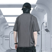 Cyberpunk Bright Line Cotton Tee Streetwear Brand Techwear Combat Tactical YUGEN THEORY