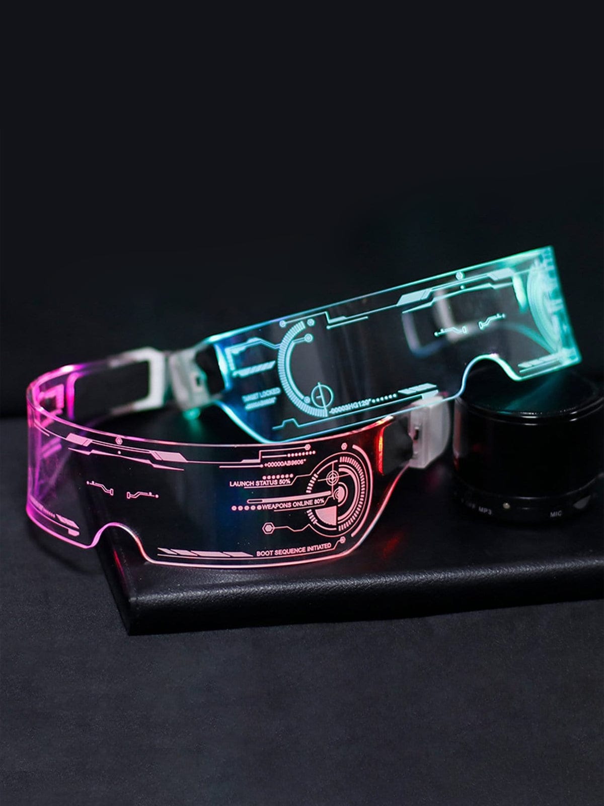 Cyberpunk Cool Wireless LED Glasses Streetwear Brand Techwear Combat Tactical YUGEN THEORY