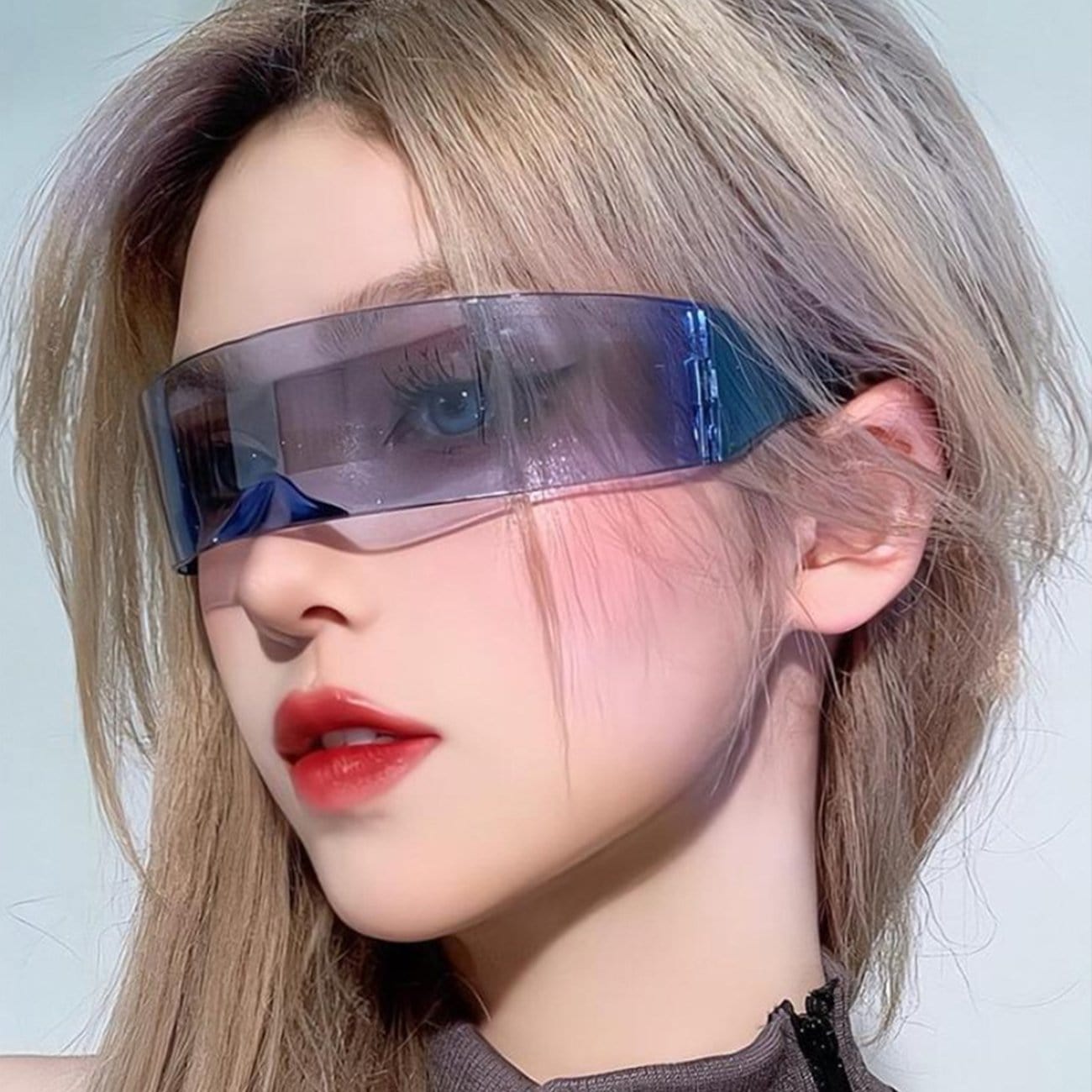 Cyberpunk Technology Translucent Gradient Glasses Streetwear Brand Techwear Combat Tactical YUGEN THEORY