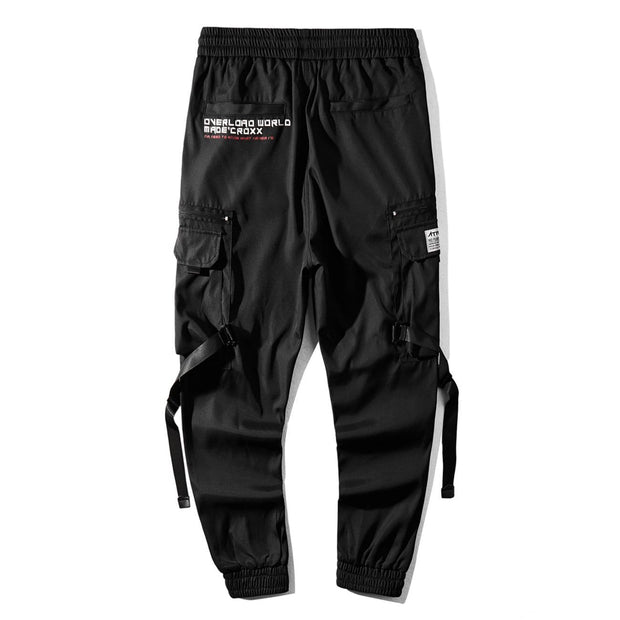 Dark Combat Ribbons Zip Up Pockets Cargo Pants Streetwear Brand Techwear Combat Tactical YUGEN THEORY