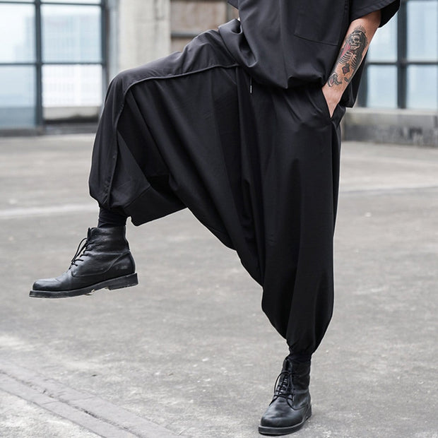 Dark Cross Crotch Oversized Pants Streetwear Brand Techwear Combat Tactical YUGEN THEORY
