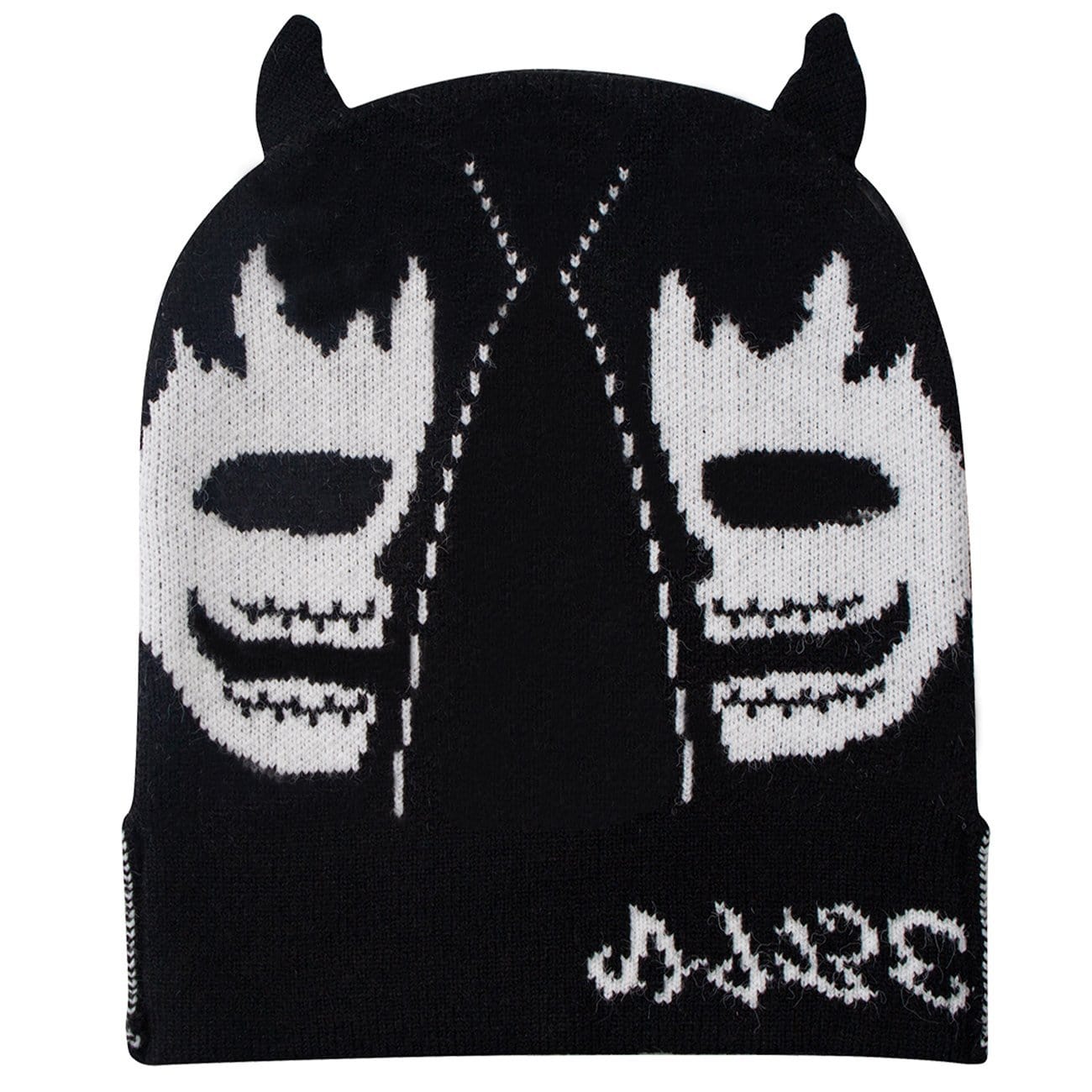 Dark Demon Head Print Wool Cap Streetwear Brand Techwear Combat Tactical YUGEN THEORY