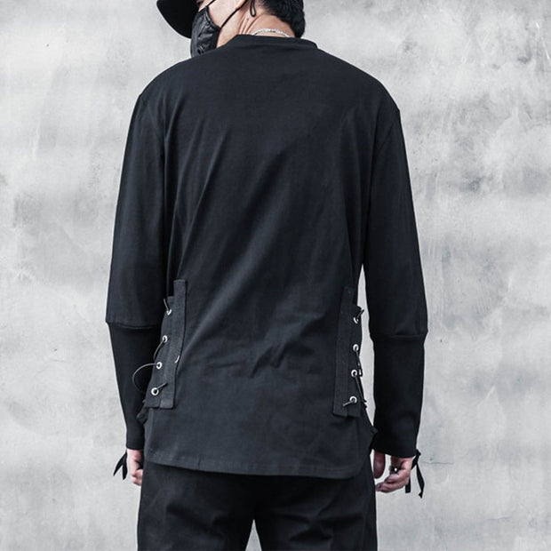 Dark Fake Two Side Bandage Sweatshirt Streetwear Brand Techwear Combat Tactical YUGEN THEORY