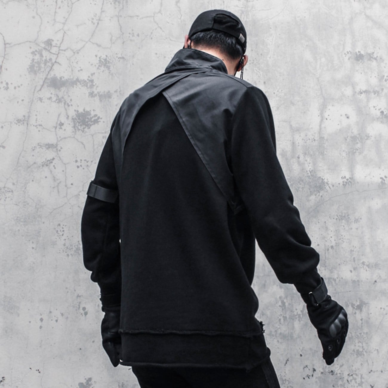 Dark Function Patchwork Fake Two Sweatshirt Streetwear Brand Techwear Combat Tactical YUGEN THEORY