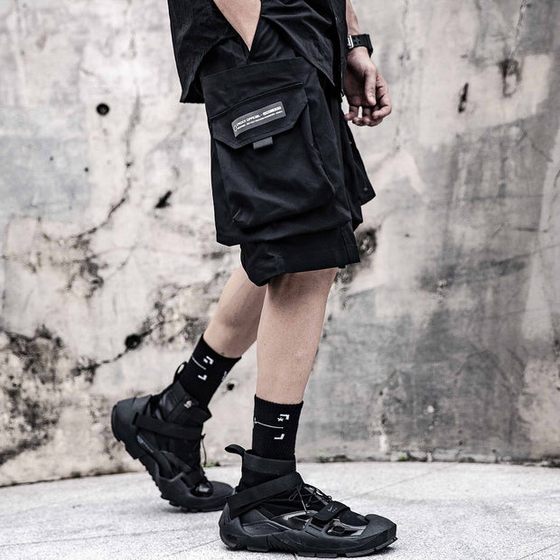 Dark Functional Big Pockets Nylon Shorts Streetwear Brand Techwear Combat Tactical YUGEN THEORY