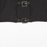 Dark Hollow Out Lace Long Sleeve Crop T Shirt Streetwear Brand Techwear Combat Tactical YUGEN THEORY