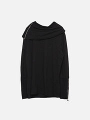 Dark Irregular Turtleneck Zipper Sweatshirt Streetwear Brand Techwear Combat Tactical YUGEN THEORY