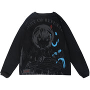 Dark Japanese Anime Print Sweatshirt Streetwear Brand Techwear Combat Tactical YUGEN THEORY