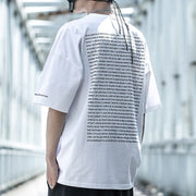 Dark Letter Graffiti Cotton Tee Streetwear Brand Techwear Combat Tactical YUGEN THEORY