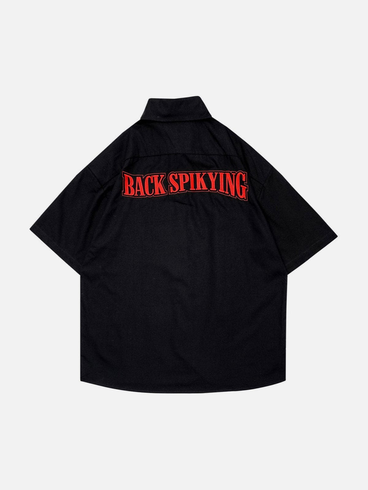 Dark Letters Embroidery Shirt Streetwear Brand Techwear Combat Tactical YUGEN THEORY