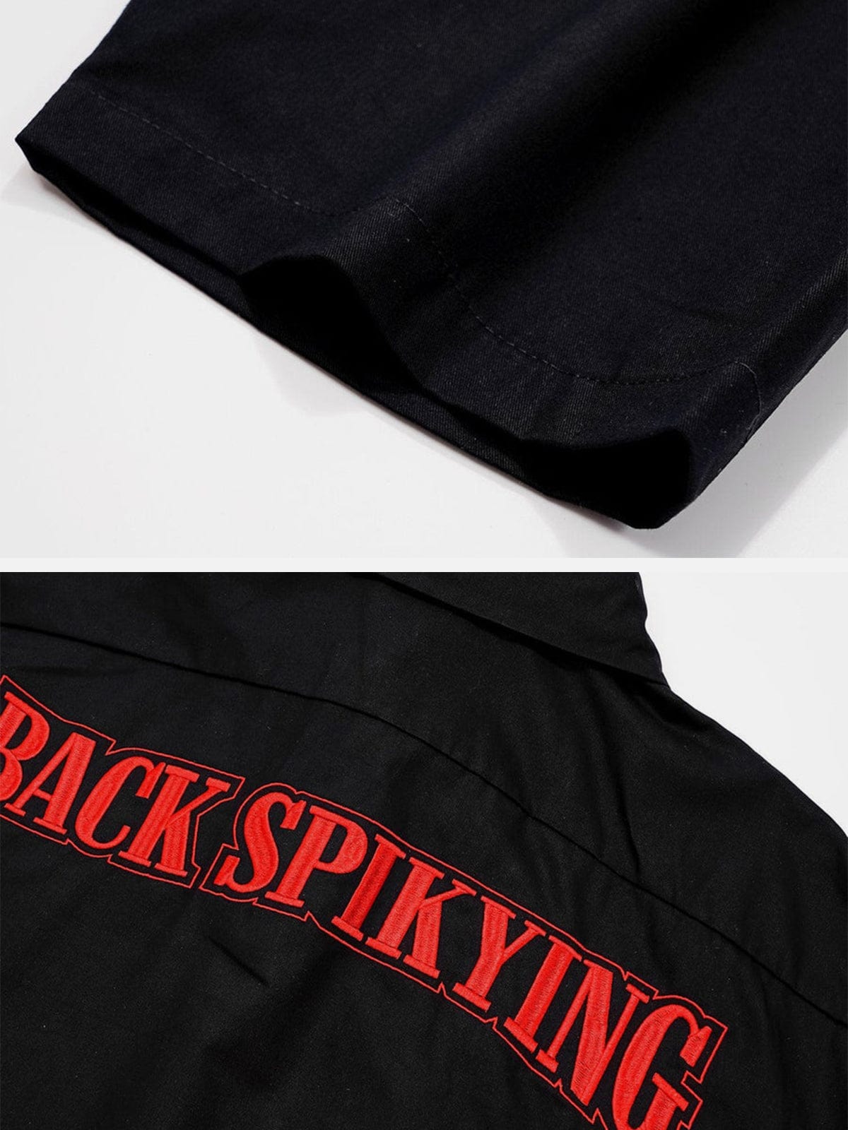 Dark Letters Embroidery Shirt Streetwear Brand Techwear Combat Tactical YUGEN THEORY