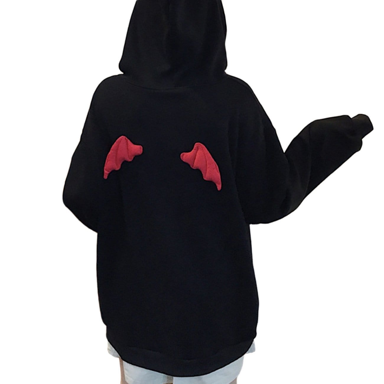 Dark Little Devil Horn Fleece Hoodie Streetwear Brand Techwear Combat Tactical YUGEN THEORY