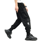 Dark Multi Pockets Embroidery Cargo Pants Streetwear Brand Techwear Combat Tactical YUGEN THEORY
