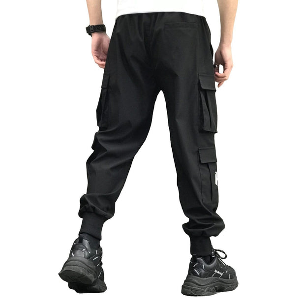 Dark Multi Pockets Embroidery Cargo Pants Streetwear Brand Techwear Combat Tactical YUGEN THEORY