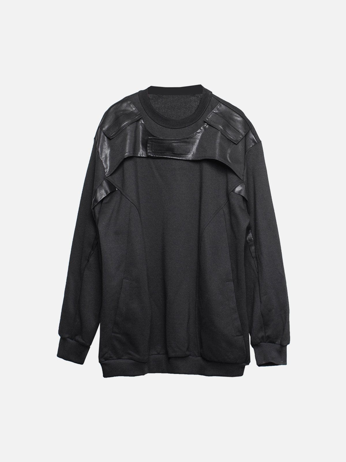 Dark Patchwork Sweatshirt Streetwear Brand Techwear Combat Tactical YUGEN THEORY