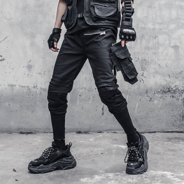 Dark Removable Pocket Cargo Pants Streetwear Brand Techwear Combat Tactical YUGEN THEORY