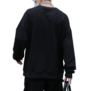 Dark Ribbons Patchwork Pockets Sweatshirt Streetwear Brand Techwear Combat Tactical YUGEN THEORY