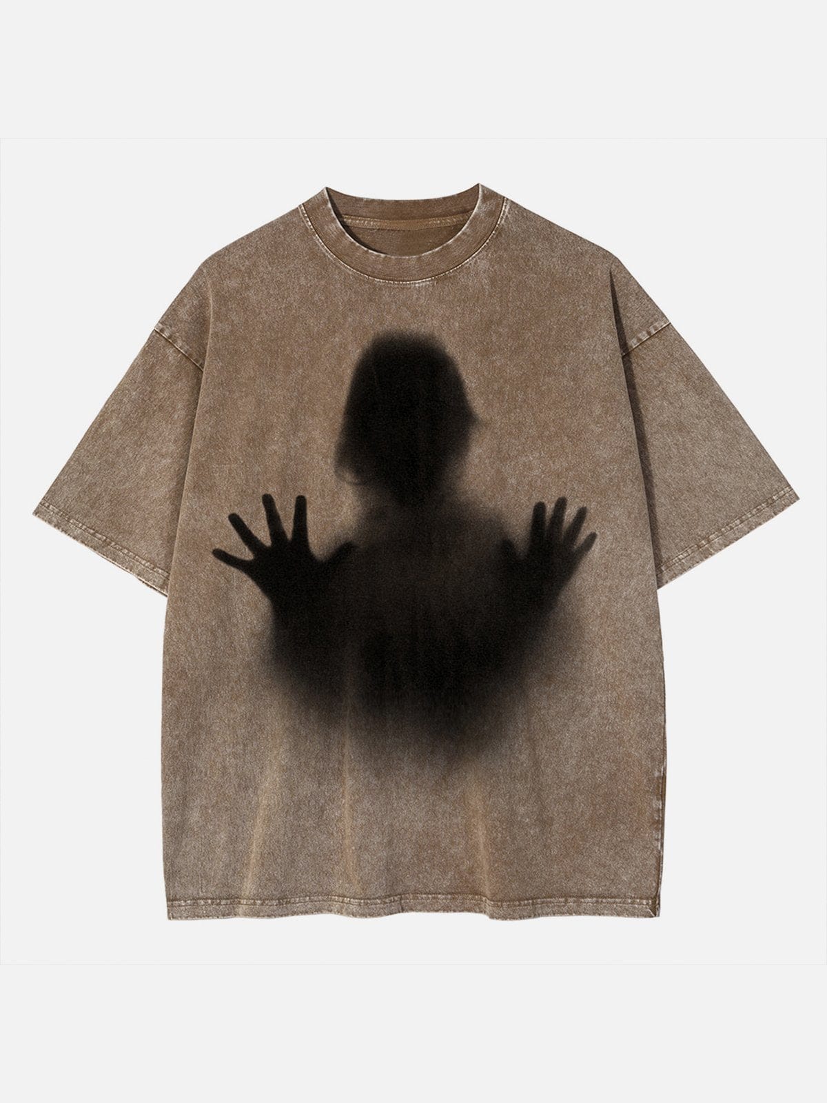 Dark Shadow Portrait Graphic Washed Tee Streetwear Brand Techwear Combat Tactical YUGEN THEORY