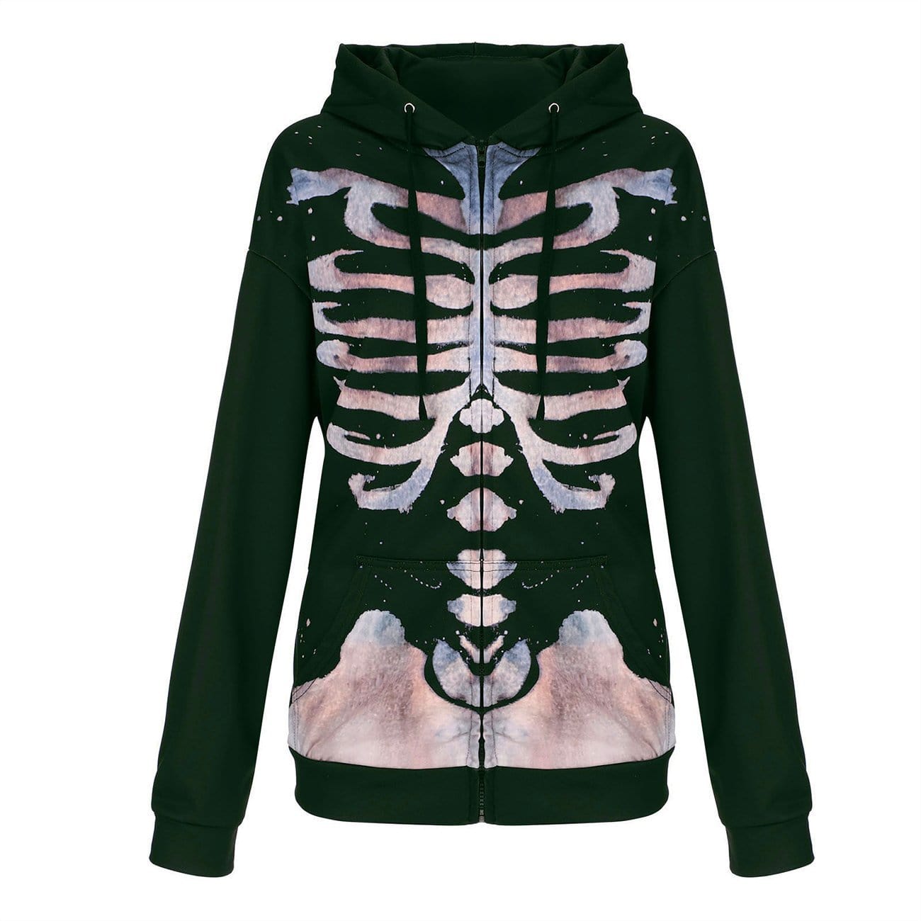 Dark Skeleton Print Hoodie Streetwear Brand Techwear Combat Tactical YUGEN THEORY