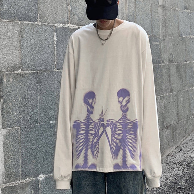 Dark Skeleton Taking Pictures Sweatshirt Streetwear Brand Techwear Combat Tactical YUGEN THEORY