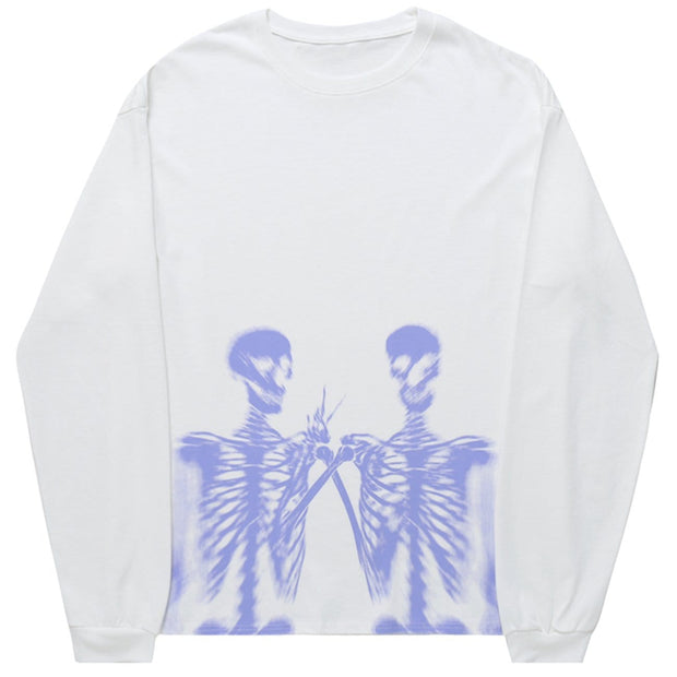 Dark Skeleton Taking Pictures Sweatshirt Streetwear Brand Techwear Combat Tactical YUGEN THEORY