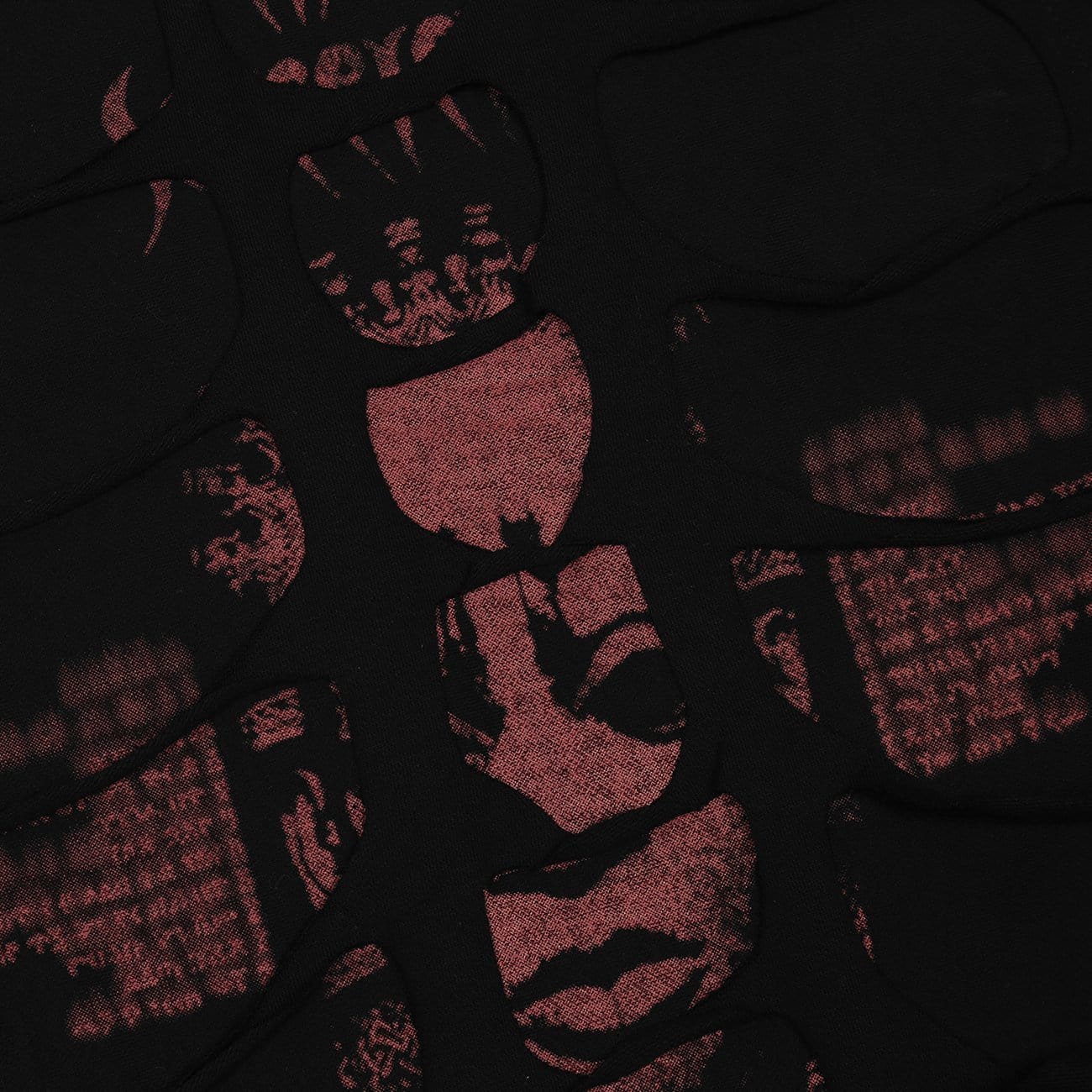 Dark Skull Human Face Print Oversized Sweatshirt Streetwear Brand Techwear Combat Tactical YUGEN THEORY