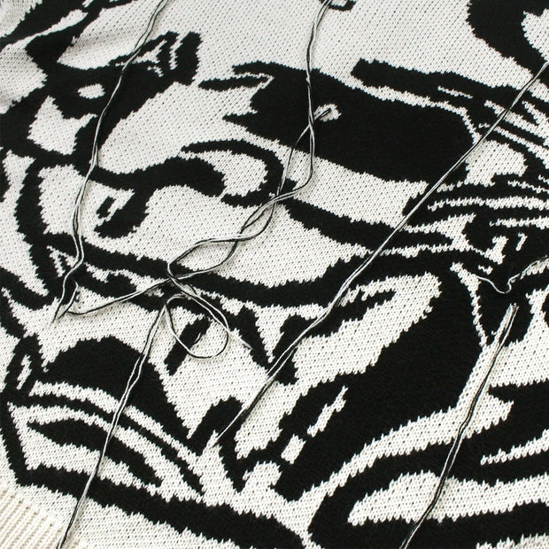 Dark Thread Tassel Graffiti Sweater Streetwear Brand Techwear Combat Tactical YUGEN THEORY