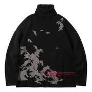 Dark Turtleneck Print Knitted Sweater Streetwear Brand Techwear Combat Tactical YUGEN THEORY