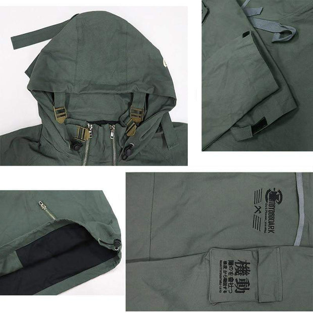 Delta Techwear Rain Jacket Streetwear Brand Techwear Combat Tactical YUGEN THEORY