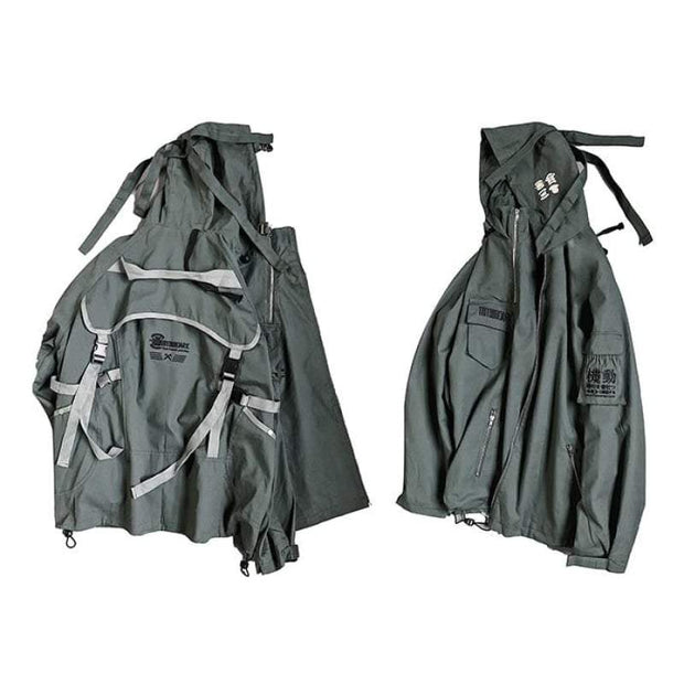 Delta Techwear Rain Jacket Streetwear Brand Techwear Combat Tactical YUGEN THEORY