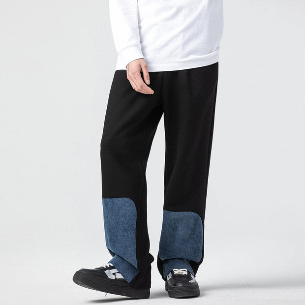 Denim Patchwork Pants Streetwear Brand Techwear Combat Tactical YUGEN THEORY