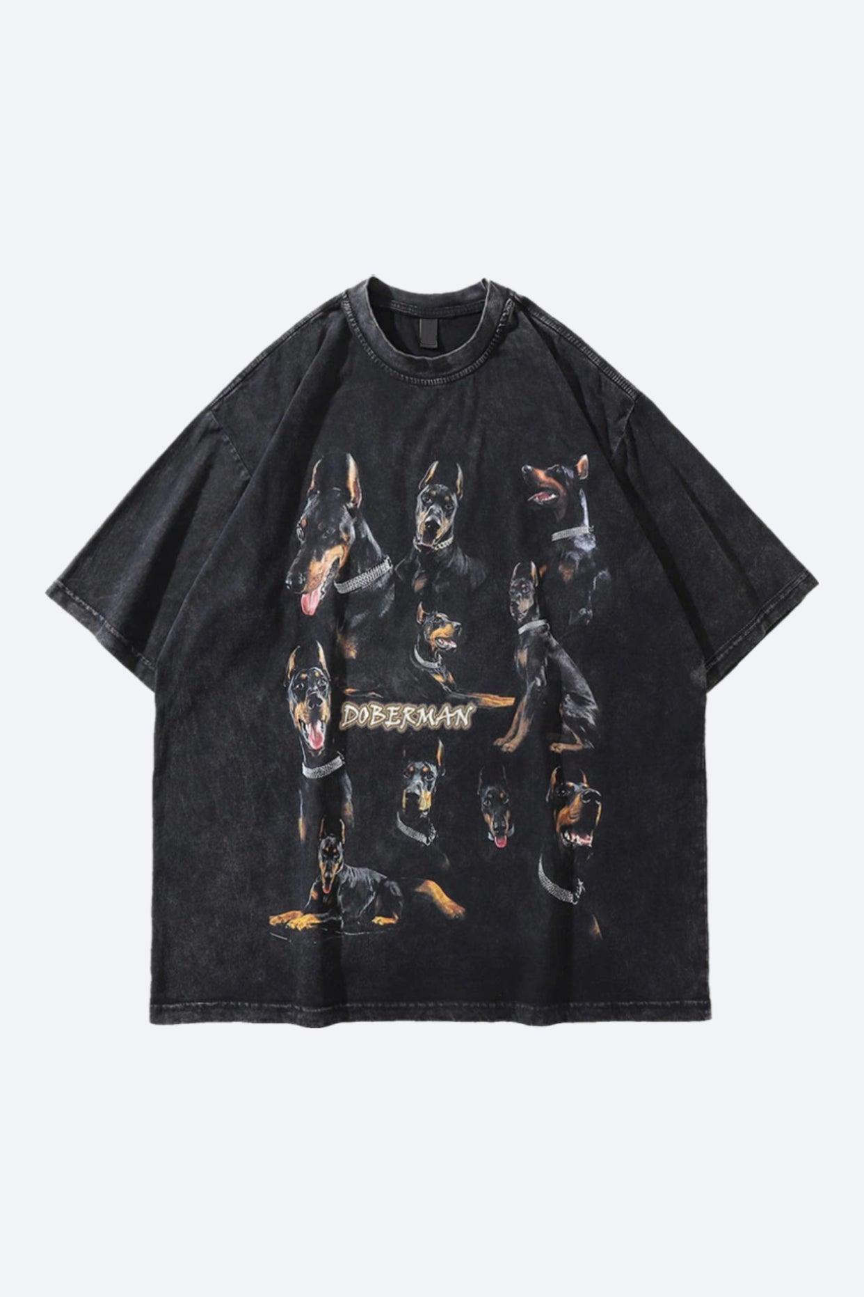 Doberman T-Shirt Streetwear Brand Techwear Combat Tactical YUGEN THEORY