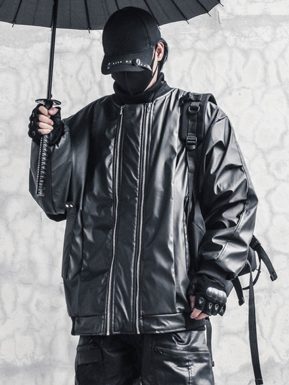 Double Zip Up Winter Coat Streetwear Brand Techwear Combat Tactical YUGEN THEORY