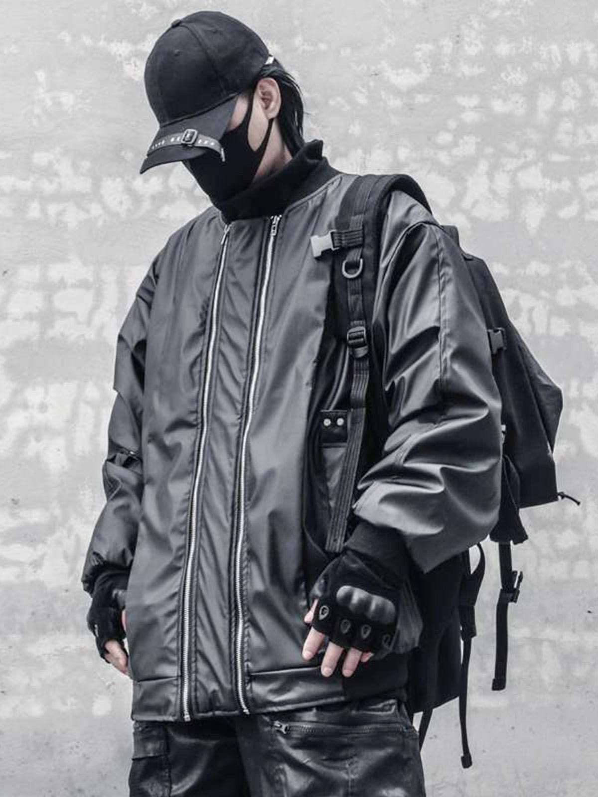 Double Zip Up Winter Coat Streetwear Brand Techwear Combat Tactical YUGEN THEORY