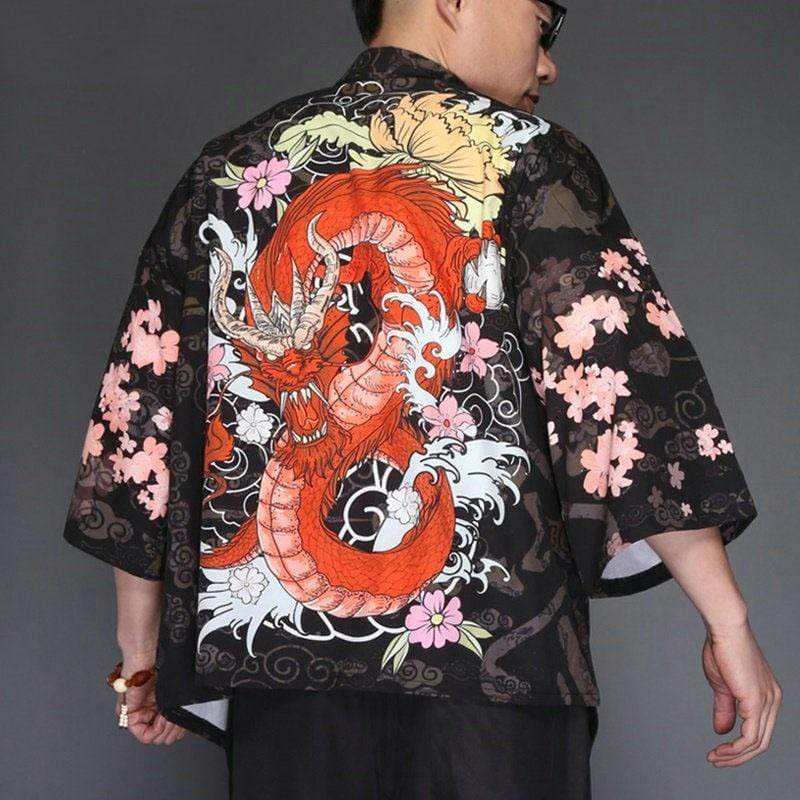 Dragon Kimono Shirt Streetwear Brand Techwear Combat Tactical YUGEN THEORY