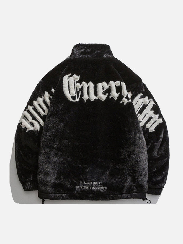 Embroidered Letters Winter Coat Streetwear Brand Techwear Combat Tactical YUGEN THEORY