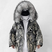 Essential Cargo Jacket with Fur Streetwear Brand Techwear Combat Tactical YUGEN THEORY