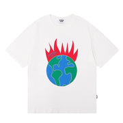 EXTREME CAUSE World on Fire T-Shirt Streetwear Brand Techwear Combat Tactical YUGEN THEORY