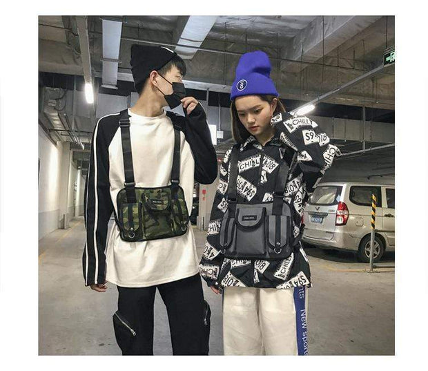 Faded Chest Bag Streetwear Brand Techwear Combat Tactical YUGEN THEORY