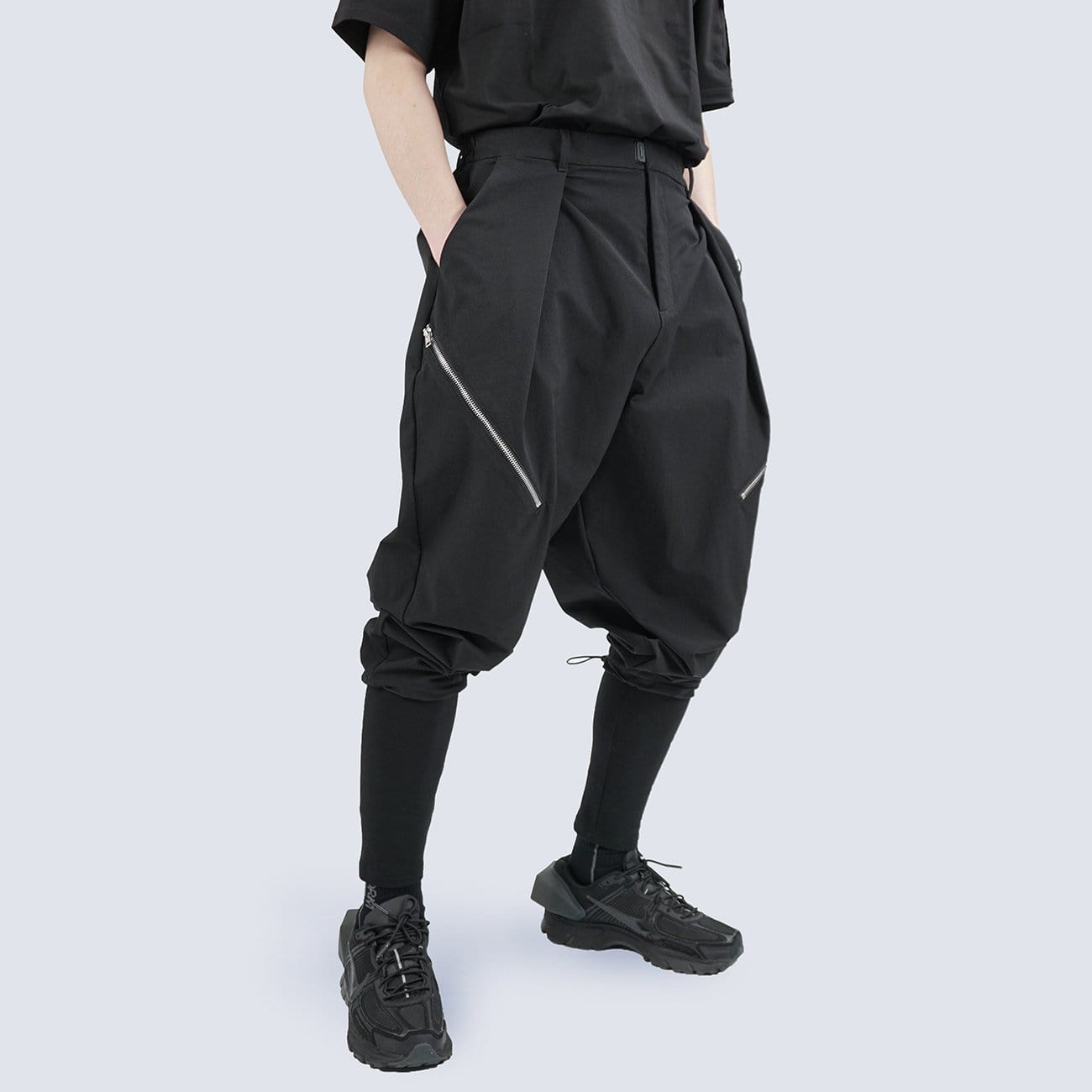 Fake Two Piece Drawstring Pants Streetwear Brand Techwear Combat Tactical YUGEN THEORY