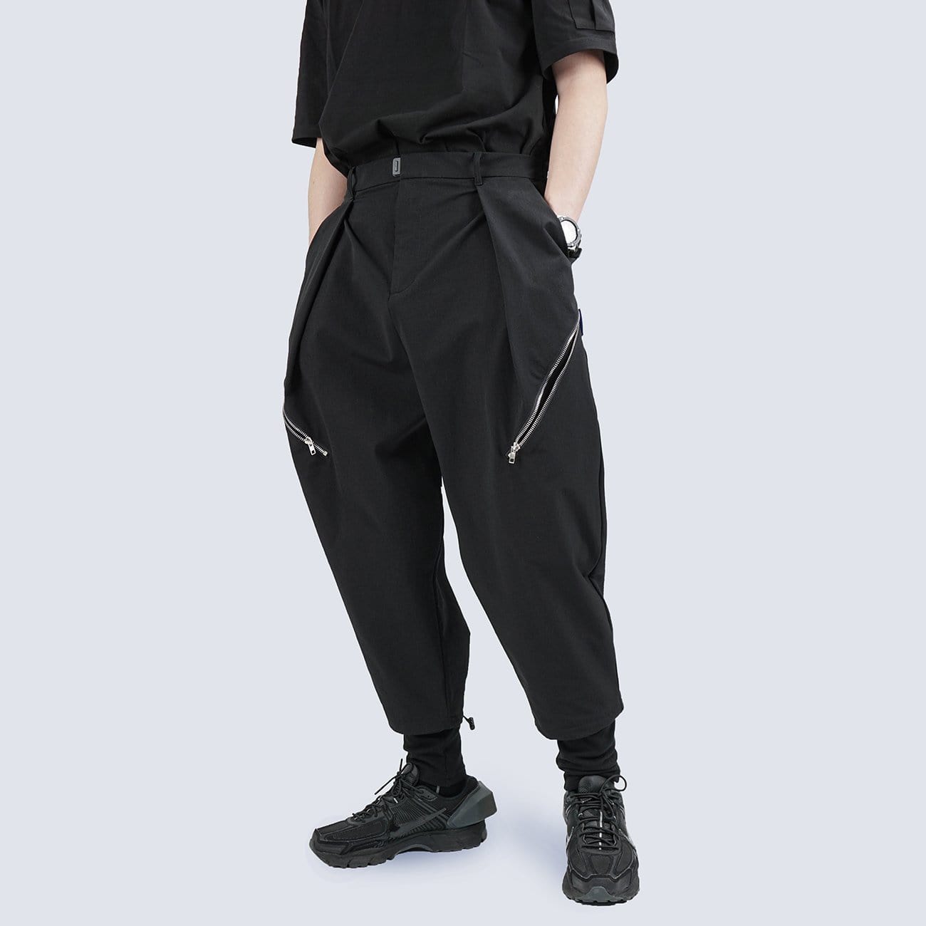Fake Two Piece Drawstring Pants Streetwear Brand Techwear Combat Tactical YUGEN THEORY