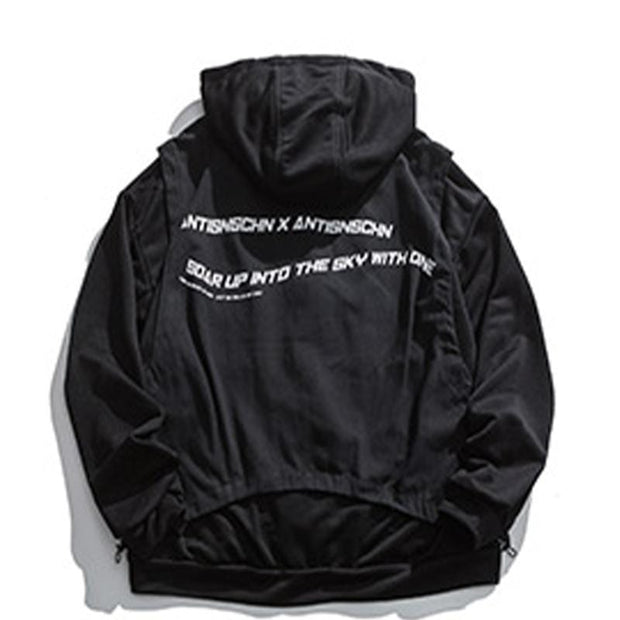 Fake Two Piece Splicing Vest Jacket Streetwear Brand Techwear Combat Tactical YUGEN THEORY