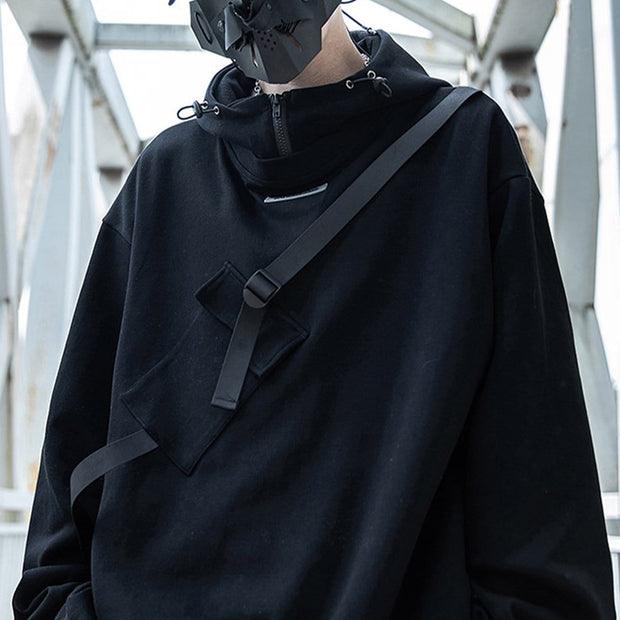 Fake Two Stitching Pocket Hoodie Streetwear Brand Techwear Combat Tactical YUGEN THEORY
